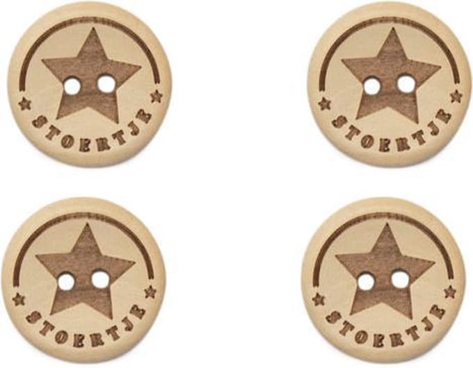 Durable Houten Knopen Stoertje 20mm 4 stuks