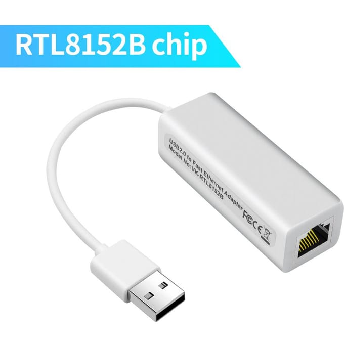 USB 2.0 naar RJ45 Ethernet Kabel Splitter Verleng Adapter 100Mbps USB Bekabelde Netwerkkaart voor Tablet Laptop PC Computer Window XP 7 8 white