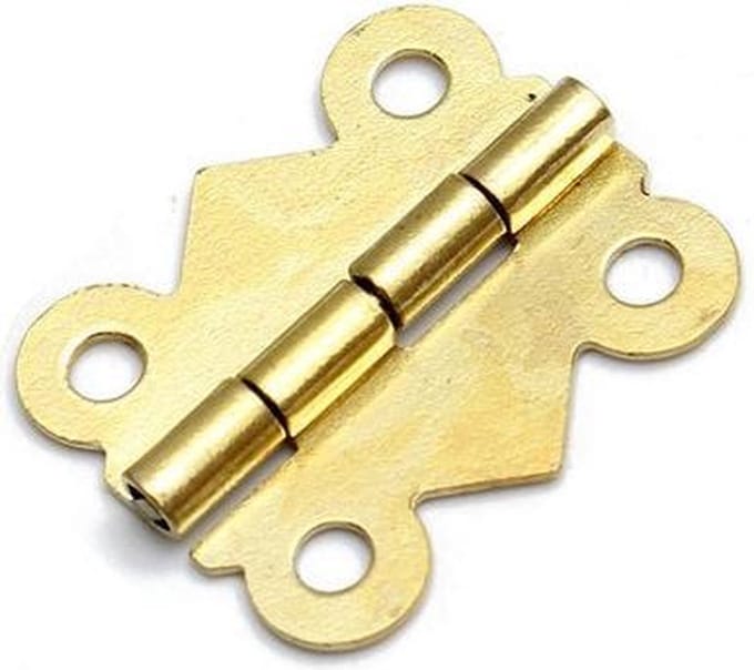 Scharnier (klein - vlinder model) in goud messing look | 20 x 17 mm (per 4 stuks)