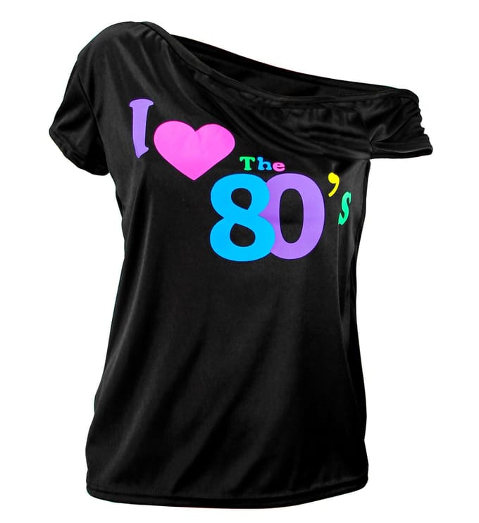 Disco shirt dames 80's neon