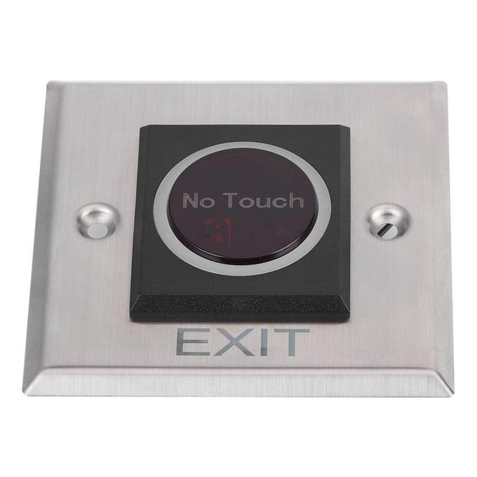Infrarood Sensor Schakelaar NonTouch Toegangscontrolesysteem Knop met achtergrondverlichting DC12V gray