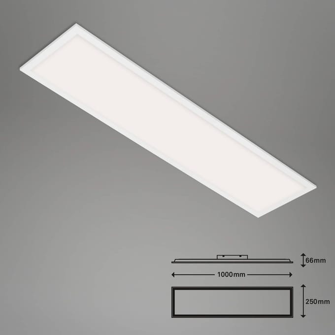 BRILONER Piatto S - LED CCT Plafondlamp - slimme paneel dimbaar - warm wit licht & koel wit licht - plafonniere met afstandsbediening - 28 - 100cm - wit