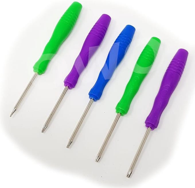 Mini torx schroevendraaier set 5 stuks maat T2 T3 T4 T5 T6