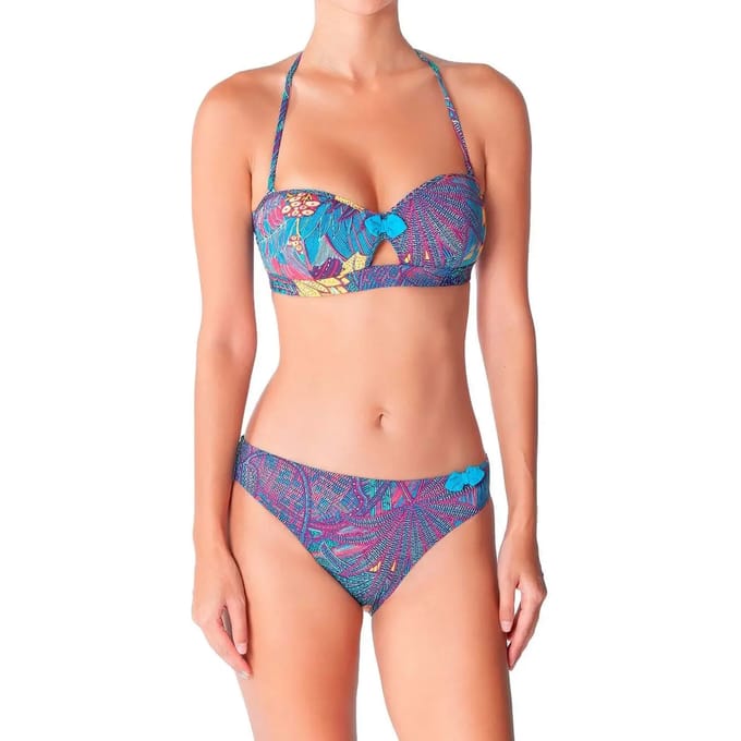 Bandeauzwemshortje voor dames Huit Tropical Jungle