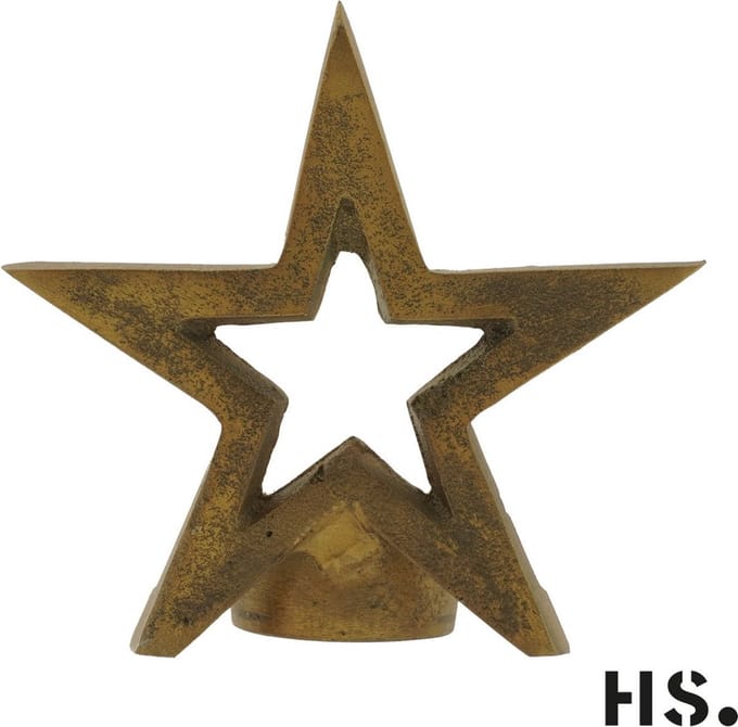 Home Society - Candleholder - Pelly - Kerstster - Goudkleurig