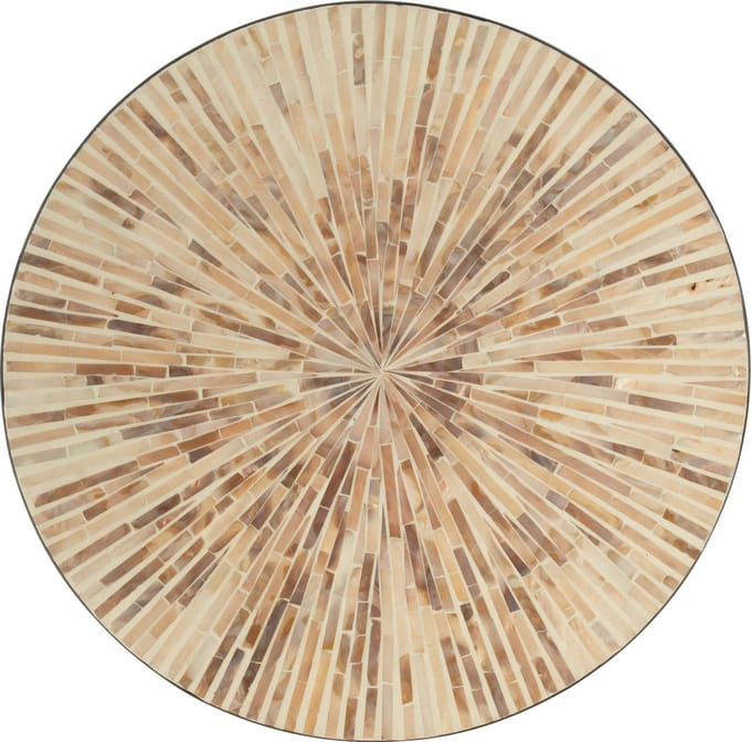 J-Line plateau Nuye Rond - dienblad - karton - beige