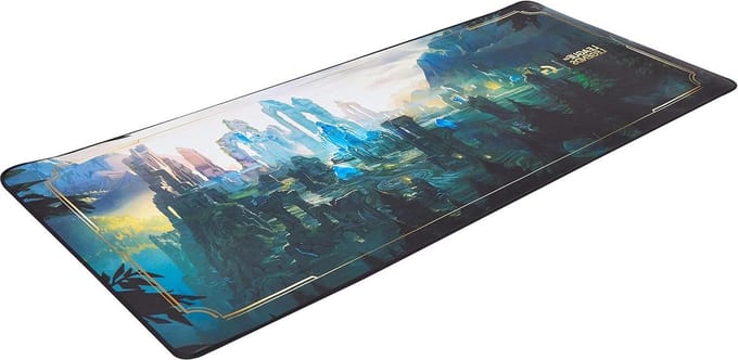 Cloth Gaming Mouse Pad XL 900 x 400 mm 3 mm Thin Mat Stable Rubber Base - Performance-tuned Surface - League of Legends Edition