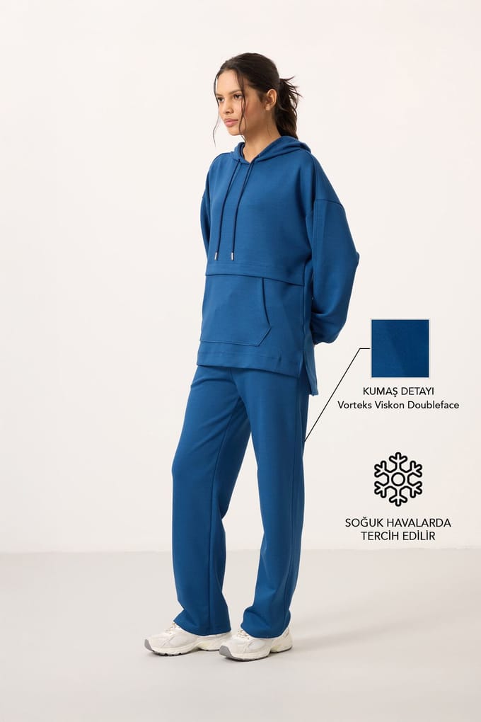 Oversized Hoody en Brede Pantalon Set