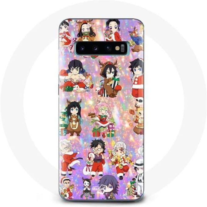 Coque pour Samsung Galaxy S10 Edge Demon slayer merry christmas affiche le cadeau de noël
