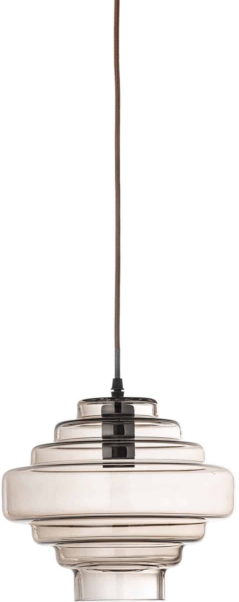 Bloomingville Hanglamp Glas Ilua Bruin