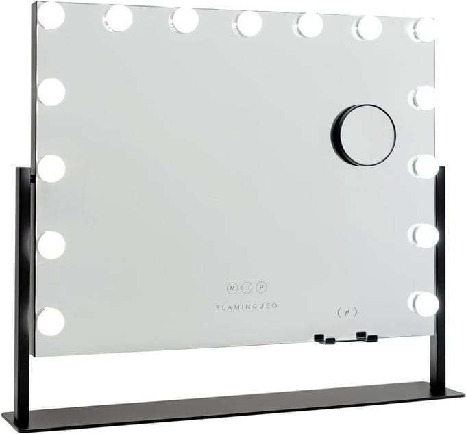 Make-up Spiegel met Verlichting en Draadloze Oplader, Hollywood Stijl