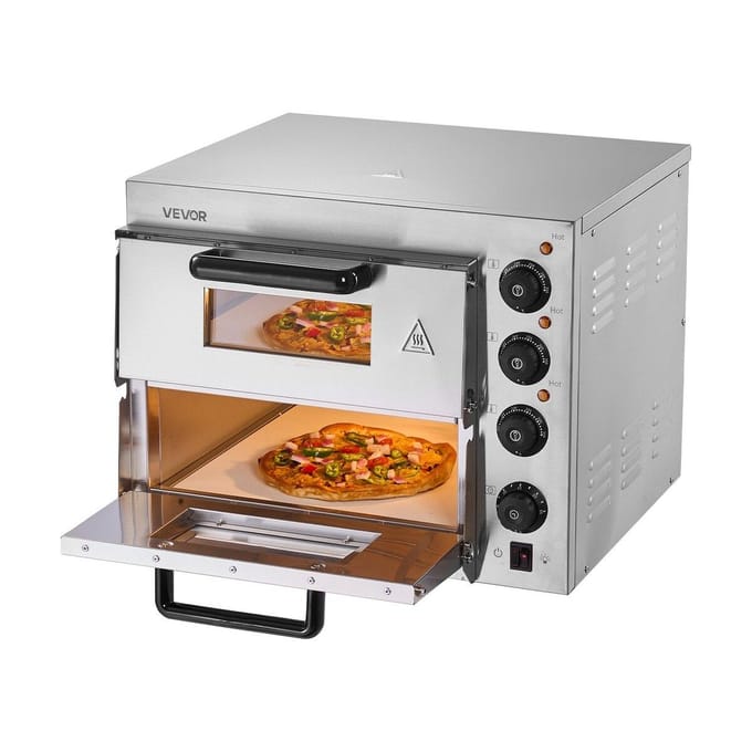 Four à pizza électrique de comptoir commercial pour pizza 14  intérieur