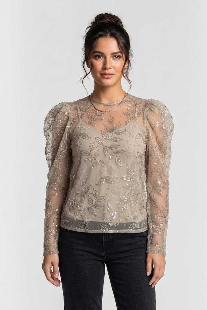 & Other Stories Penelope Blouse Khaki Größe: 32 | Longsleeves Outlet | Damen | Braun