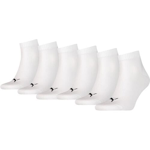 Puma Quarter Sokken Wit 6-pack-39/42