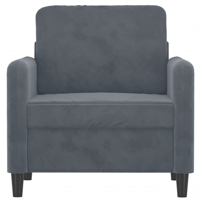 vidaXL Fauteuil 60 cm fluweel donkergrijs