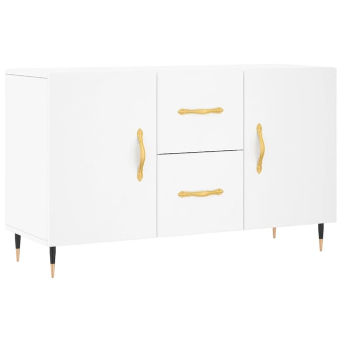 vidaXL - Dressoir - 100x36x60 - cm - bewerkt - hout - wit