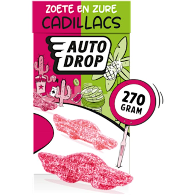 Autodrop zoete en zure Cadillacs pak 270gr