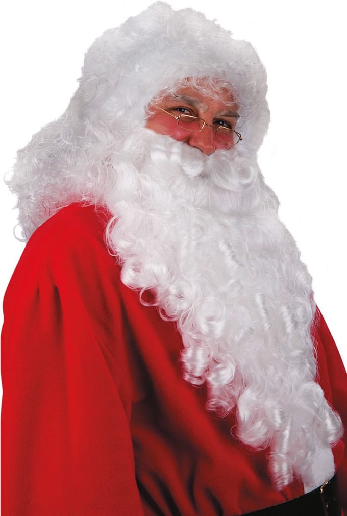 Carnival Toys Pruik Met Baard Santa 50 Cm Synthetisch Wit