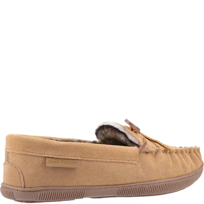 Hush Puppies Heren Ace Slip On Leren Slipper (Tan)