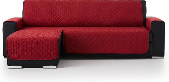 Duo quilt Chaise Longue Links - Bankbeschermer - 200cm breed - Rood - OekoTex keurmerk