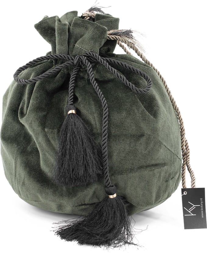 Tasje - Decoratie - Velvet - 30cm- incl kwastjes