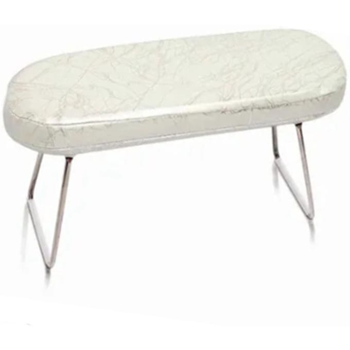 Repose-bras pour ongles en cuir PU Coussin d'oreiller pour manucure Outil Accessoires Nail Art pour Table de Salon de Manucure blanc