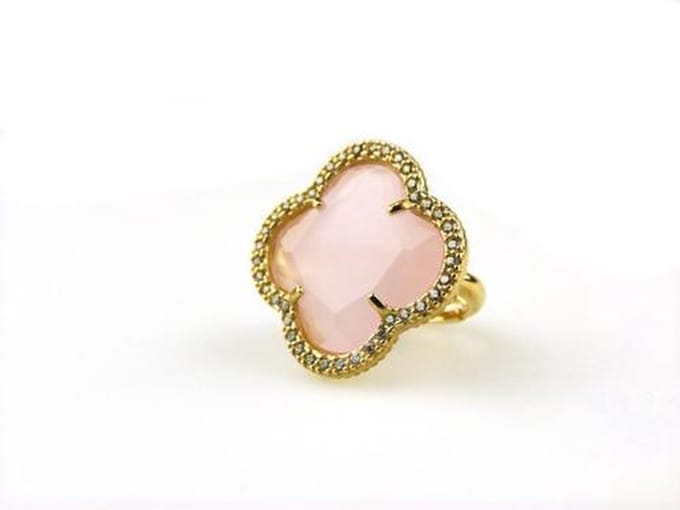 model Fiori gezet ring zilver verguld roos