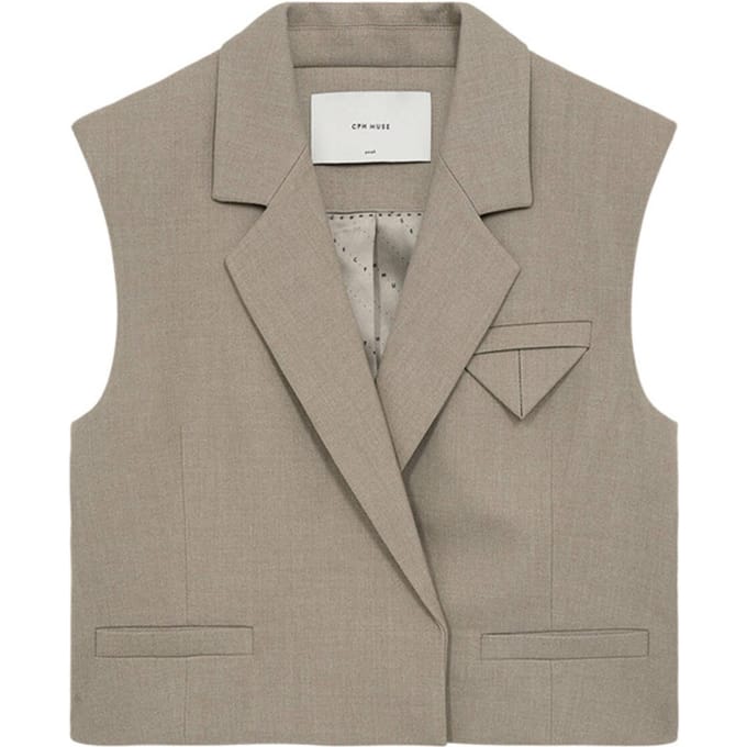Copenhagen Muse Cmtailor-short-waistcoat Blazers Dames - Taupe - Maat S