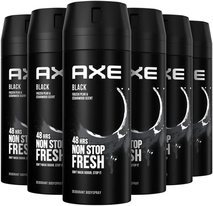 Axe Deodorant Bodyspray Black - 6 x 150 ml - Voordeelverpakking