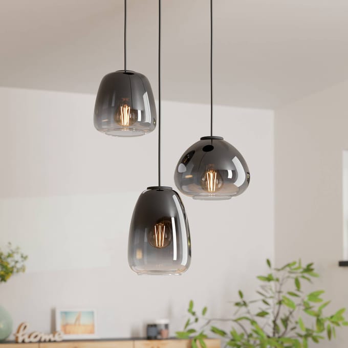 EGLO Aguilares Hanglamp - E27 - Ø 43 cm - Glas - Zwart