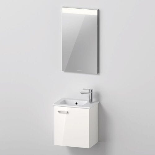 Duravit XBase furniture set 40 cm, with mirror, stop right XB0065R4545