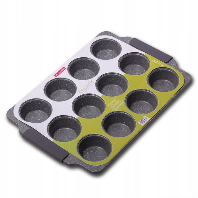 Kamille Muffinform 12 Stuks - Antiaanbaklaag & Koolstofstaal