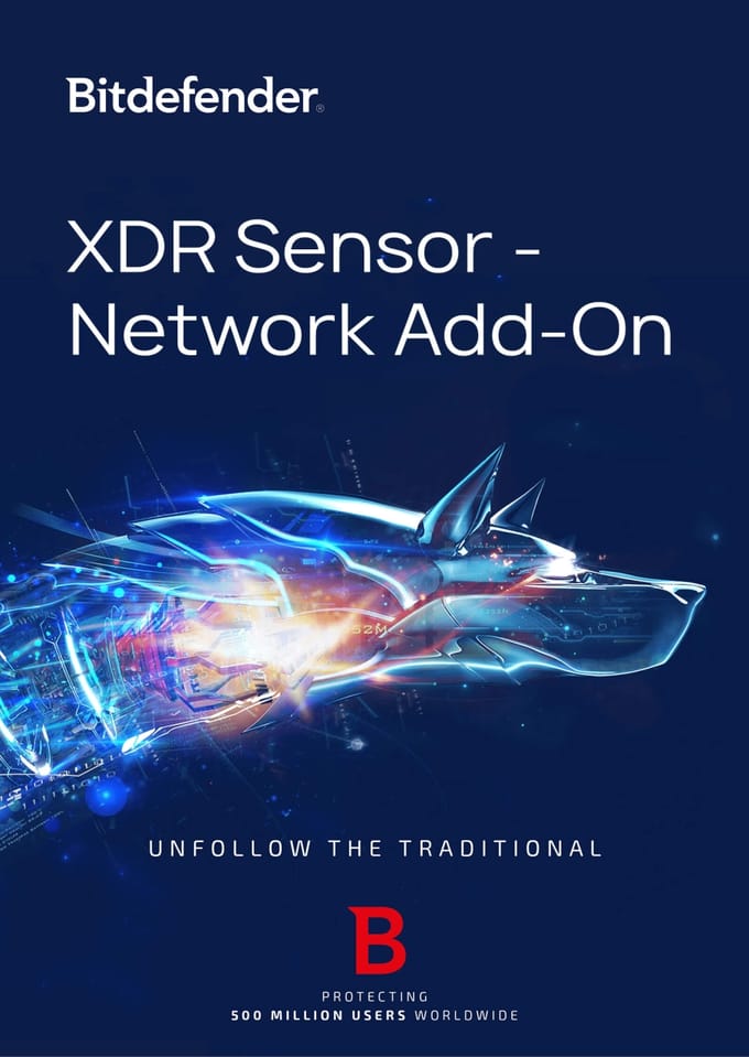 Bitdefender XDR Sensor - Network Add-On 1 Jaar 50 - 99 Gebruiker(s)