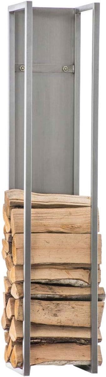 Houthok Rvs 140 cm Hoog - Decoratieve Houtopslag voor Binnen
