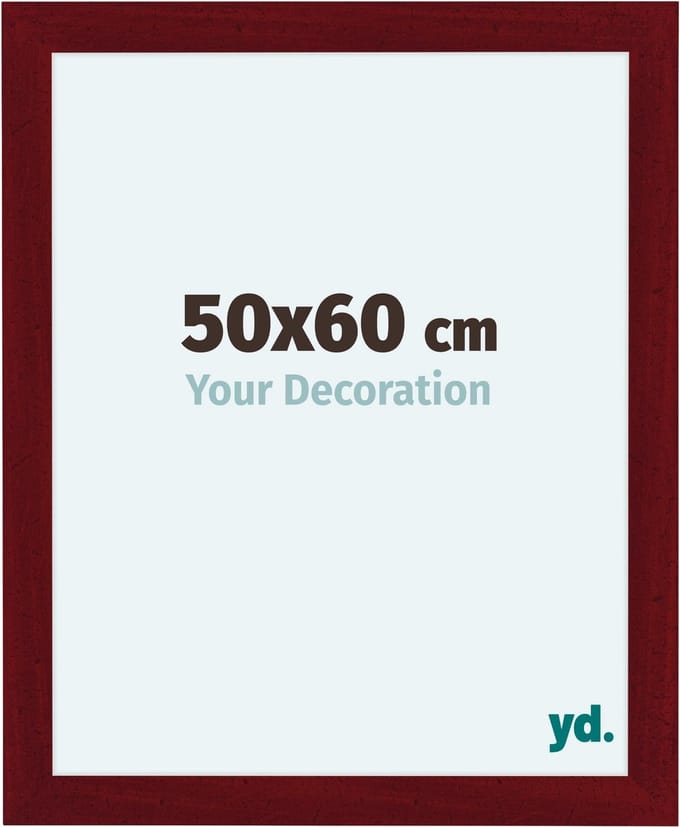 Your Decoration - Fotolijst 50x60 cm - MDF - Wijnrood Geveegd - Como