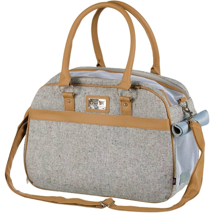 Hondentas Trixie Helen - Grijs, Ventilatiegaas, 19x28x40 cm, Maximaal 10 kg