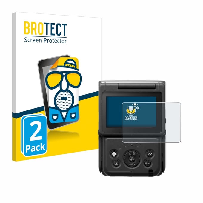 BROTECT - Screenprotector voor Canon PowerShot V10 - Folie Beschermfolie matte 2 Stuks