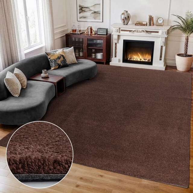 Comfy Premium - Luxe Effen Vloerkleed Wasbaar Uni Terra- 140x200 CM