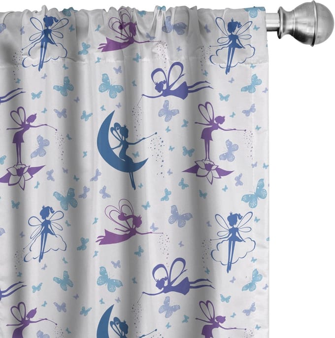 ABAKUHAUS Engelvleugels – Set van 2 gordijnen – 75 x 175 cm – lila