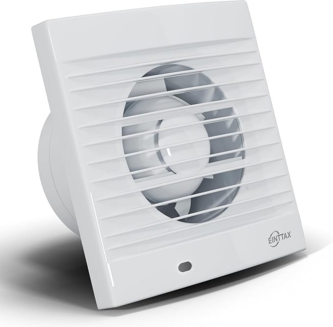 Stil Badkamerventilator 100 mm met Timer - Afzuiging voor Vocht en Geur