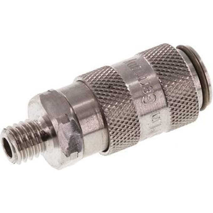 RVS 306L DN 2.7 (Micro) Luchtkoppeling Snelkoppeling M5 Buitendraad Double Shut-Off - CLS2-M-SSL-SV-P-5