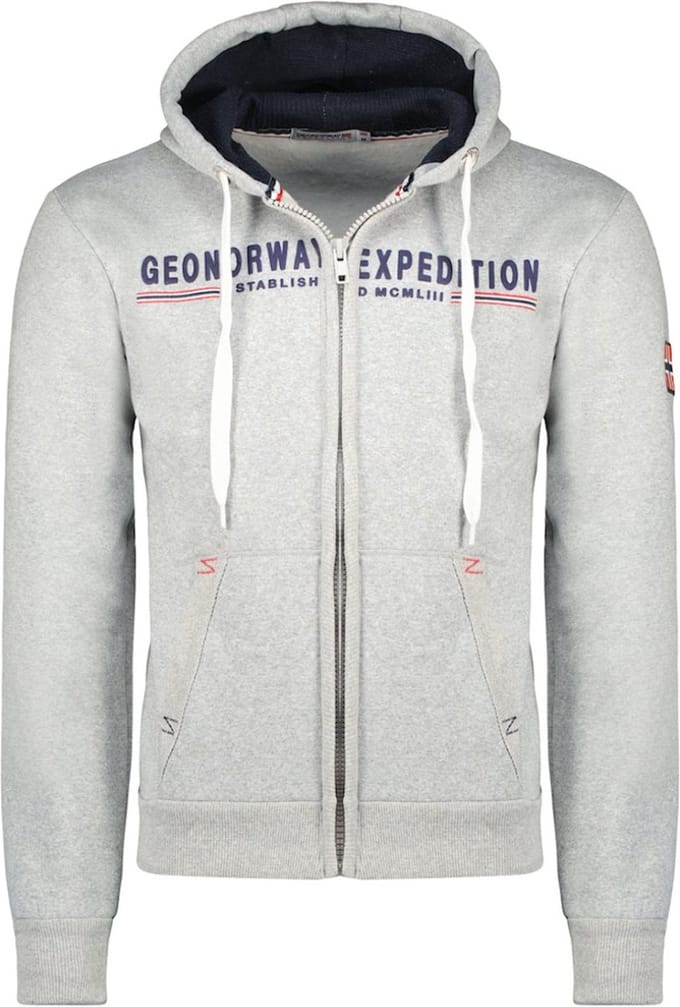 Gasille Vest Met Capuchon En Rits Lichtgrijs Geographical - M
