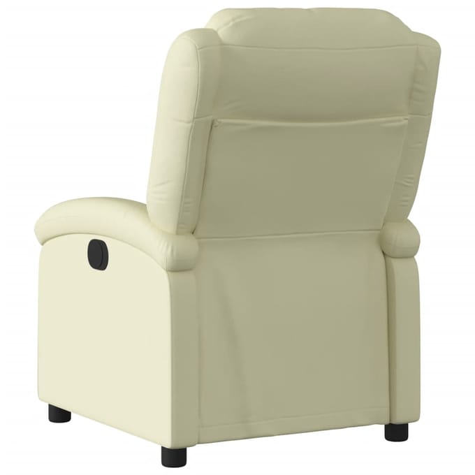 vidaXL - Relaxfauteuil - crèmekleurig - echt - leer