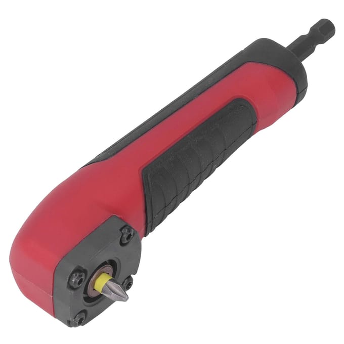 Adaptateur d'angle pour foret 1/4 po Accessoire à angle droit Embout de tournevis hexagonal avec poignée ergonomique