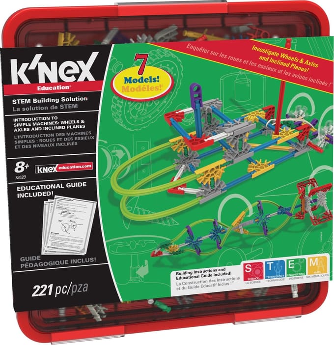 K'NEX Education Wielen, Assen en Hellende Vlakken – Techniek Bouwset – Vanaf 8 Jaar