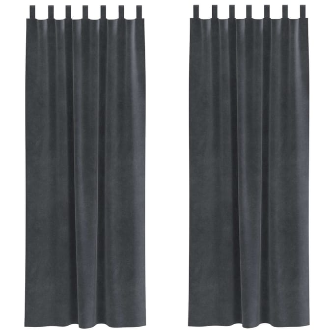 vidaXL - Gordijnen - 2 - st - Lichtgrijs - 140 - x - 245 - cm - fluweel