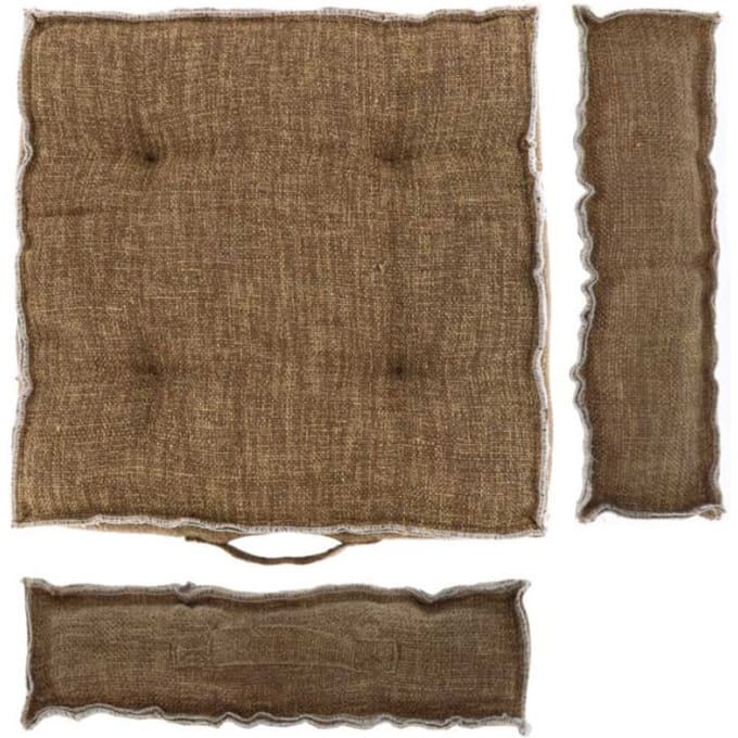 Unique Living - Box Kussen Nessa 45x45x8cm Coconut