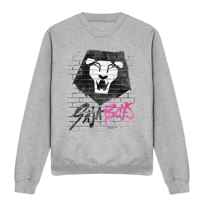 K-Pop Demon Hunters Unisex Volwassen Saja Jongens Graffiti Sweatshirt (Heather Grijs)
