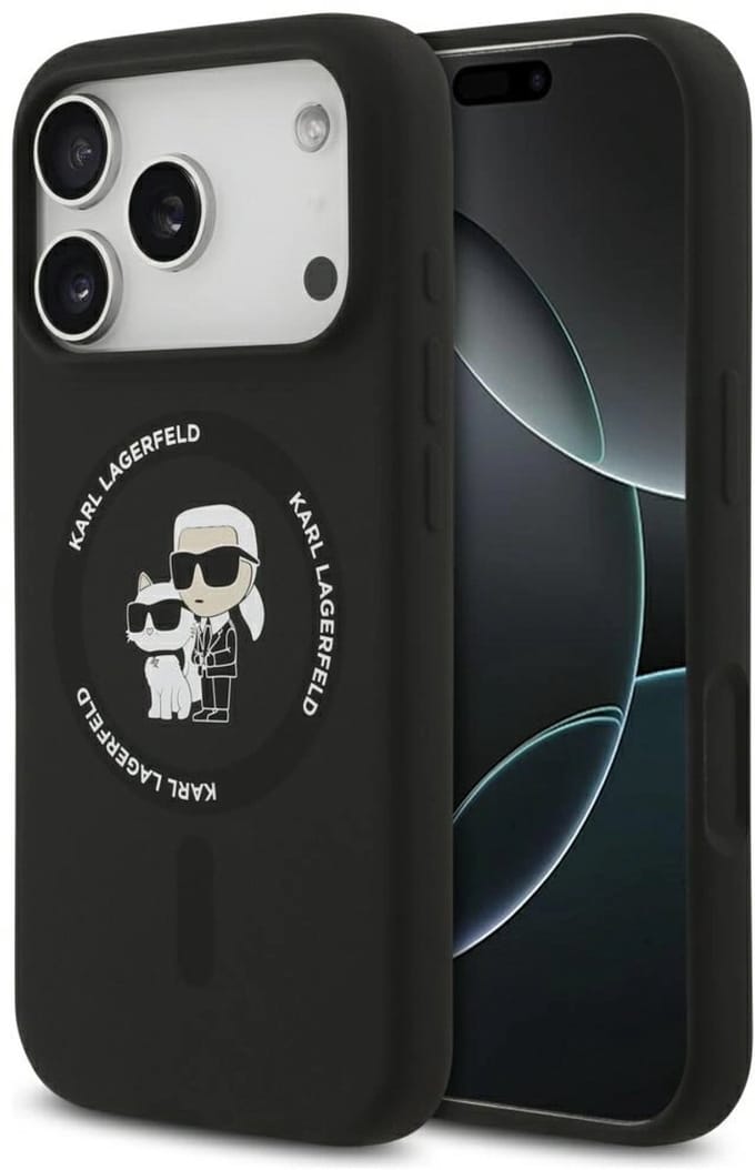 Karl Lagerfeld Silicone Case Karl&Choupette Ring Magsafe Voor Iphone 17