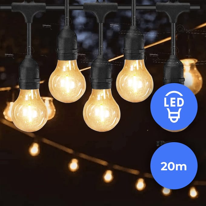 20m Arena Pro Prikkabel - Warmwit - Druppel Effect